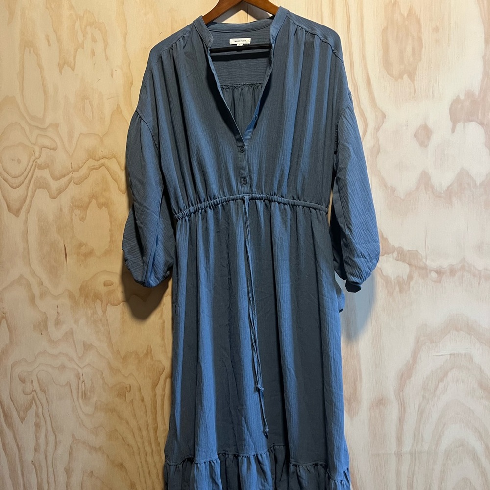 Max Studio Flowy Dress L Blue